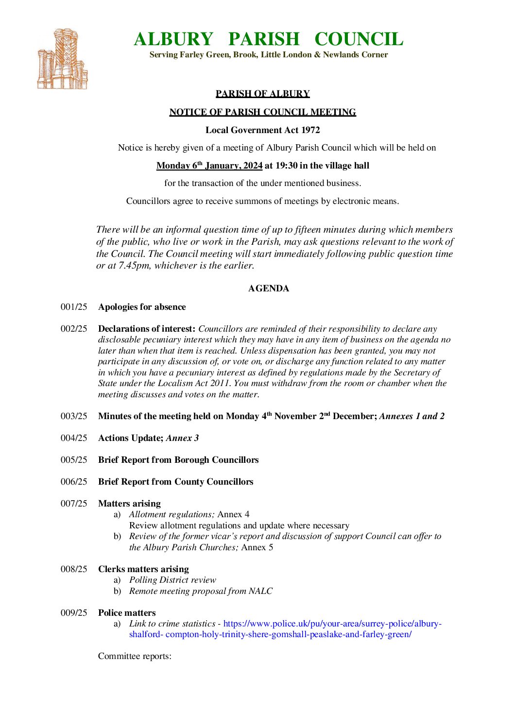 202501 – APC Agenda January 2025