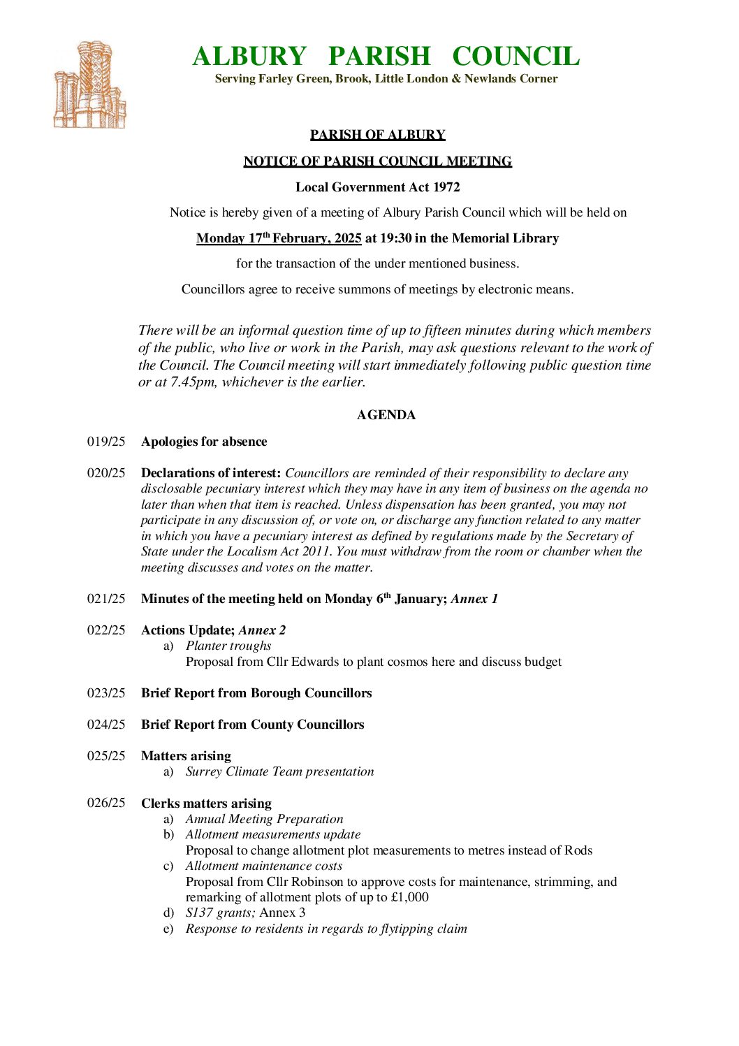202502 – APC Agenda February 2025