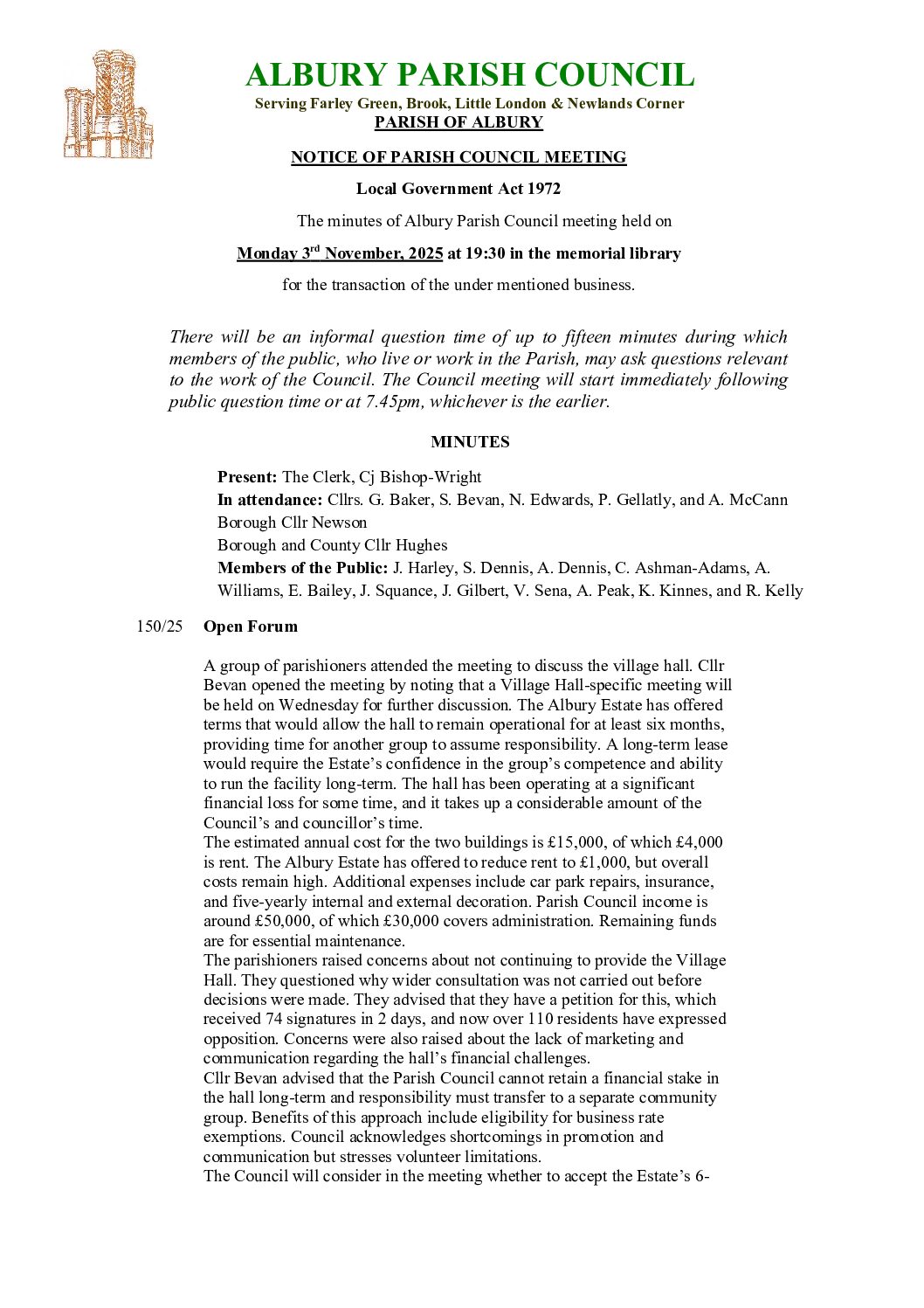 11.25 Full Council Meeting Minutes November 2025